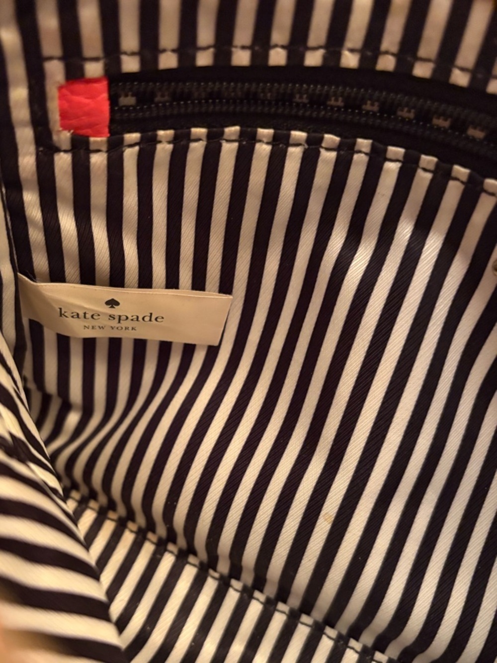 kate spade Taupe and Bright Pink Pebbled Leather Crossbody - Picture 5 of 8